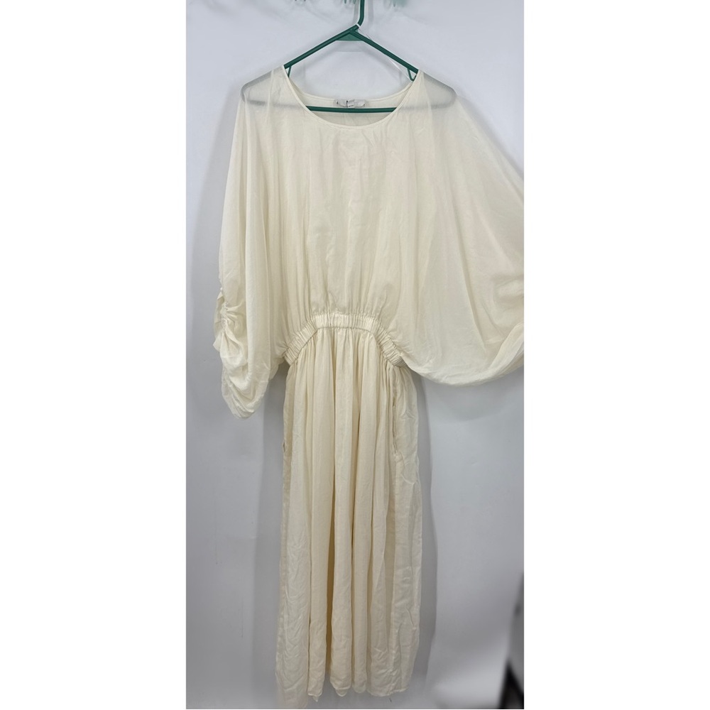 Banana Republic Eliana bohemian Cotton-Silk Dress in a cream ivory color M - Picture 2 of 13